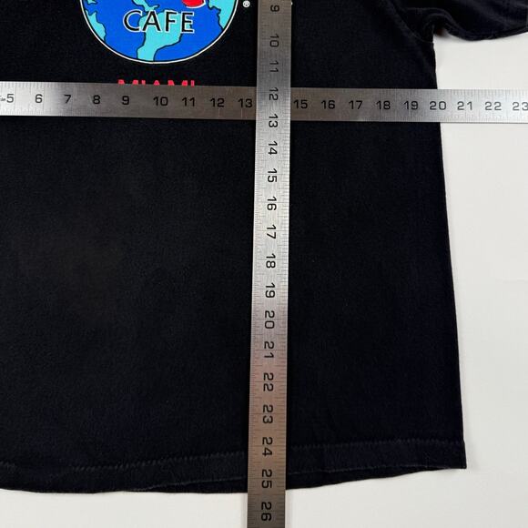 Vintage Hard Rock Cafe Miami 90s Made in USA Black Neon Shirt Size Medium - Picture 6 of 6